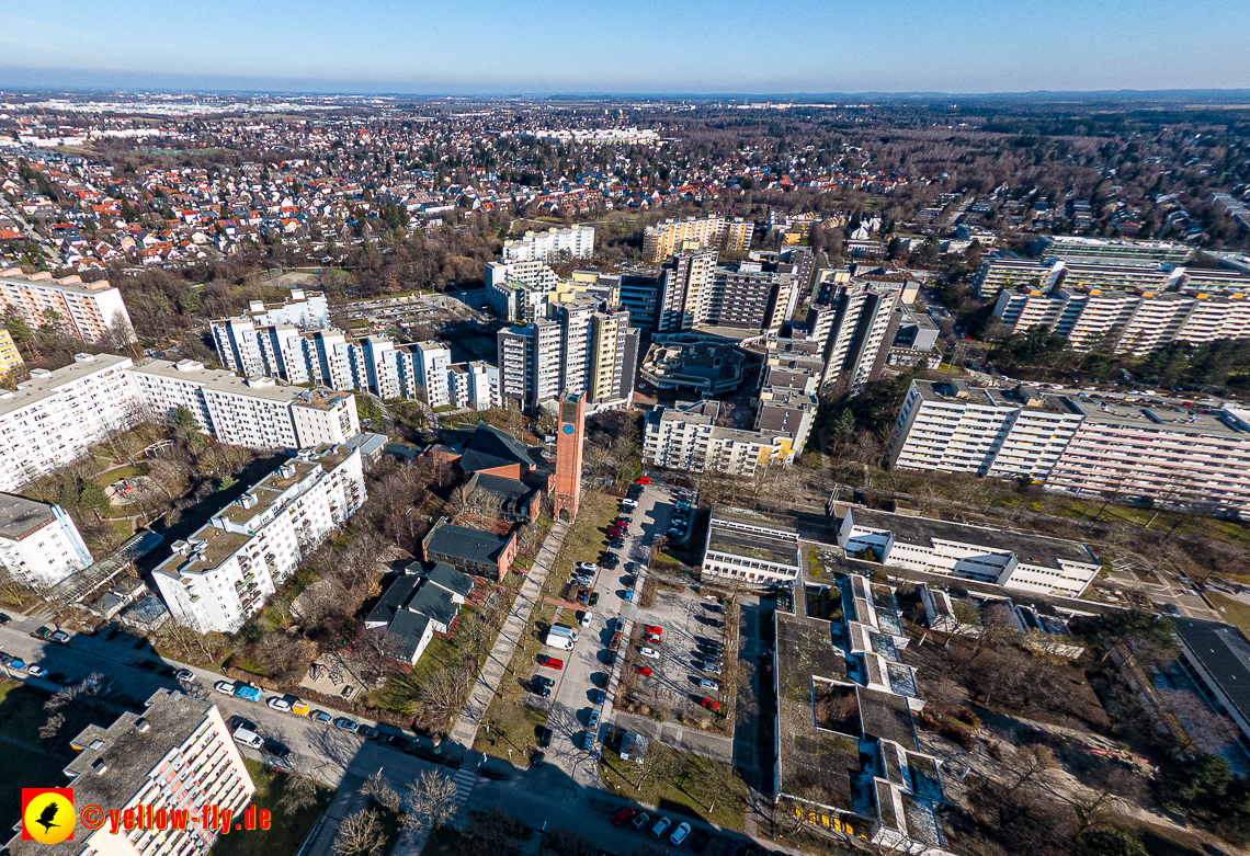 07.02.2023 - Luftbilder vom Marx-Zentrum und Umgebung in Neuperlache